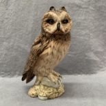 A John Beswick Royal Doulton short-eared owl Beneagles Scotch Whisky ceramic liqueur decanter (part