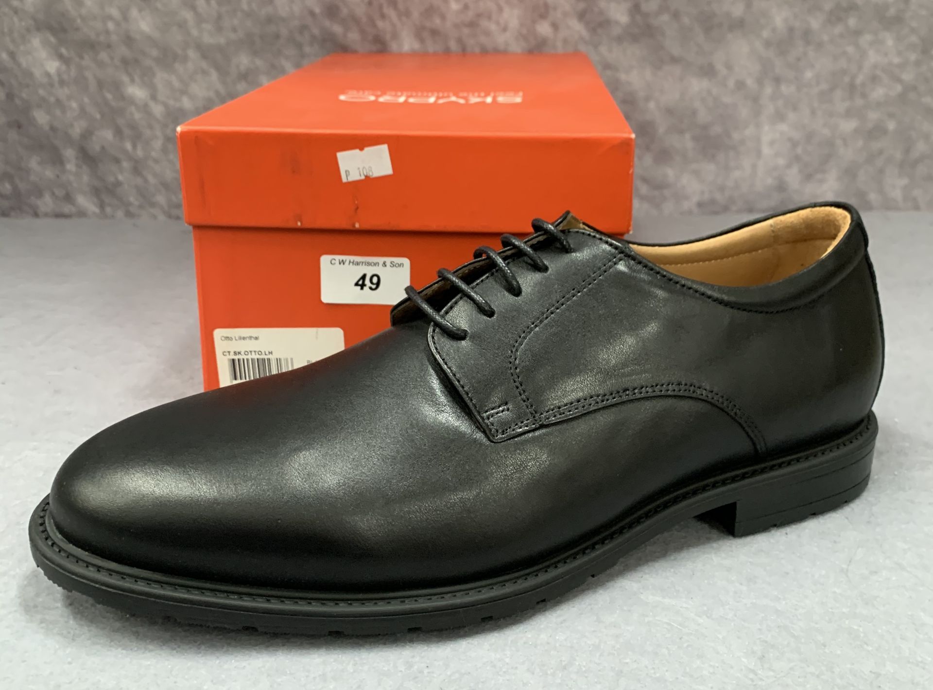 A pair of Skypro Otto Lilienthal men's black lace up shoes, size 10½,