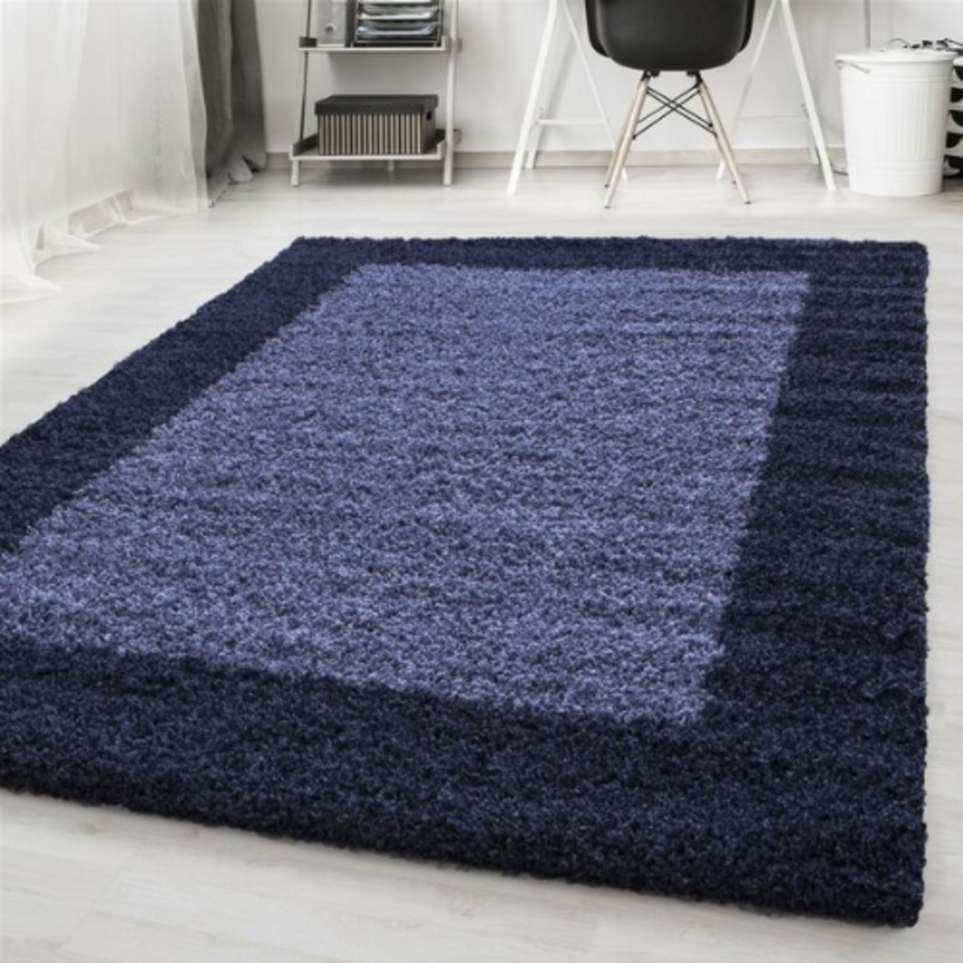 Riam Shag Navy Rug by 17 Stories,