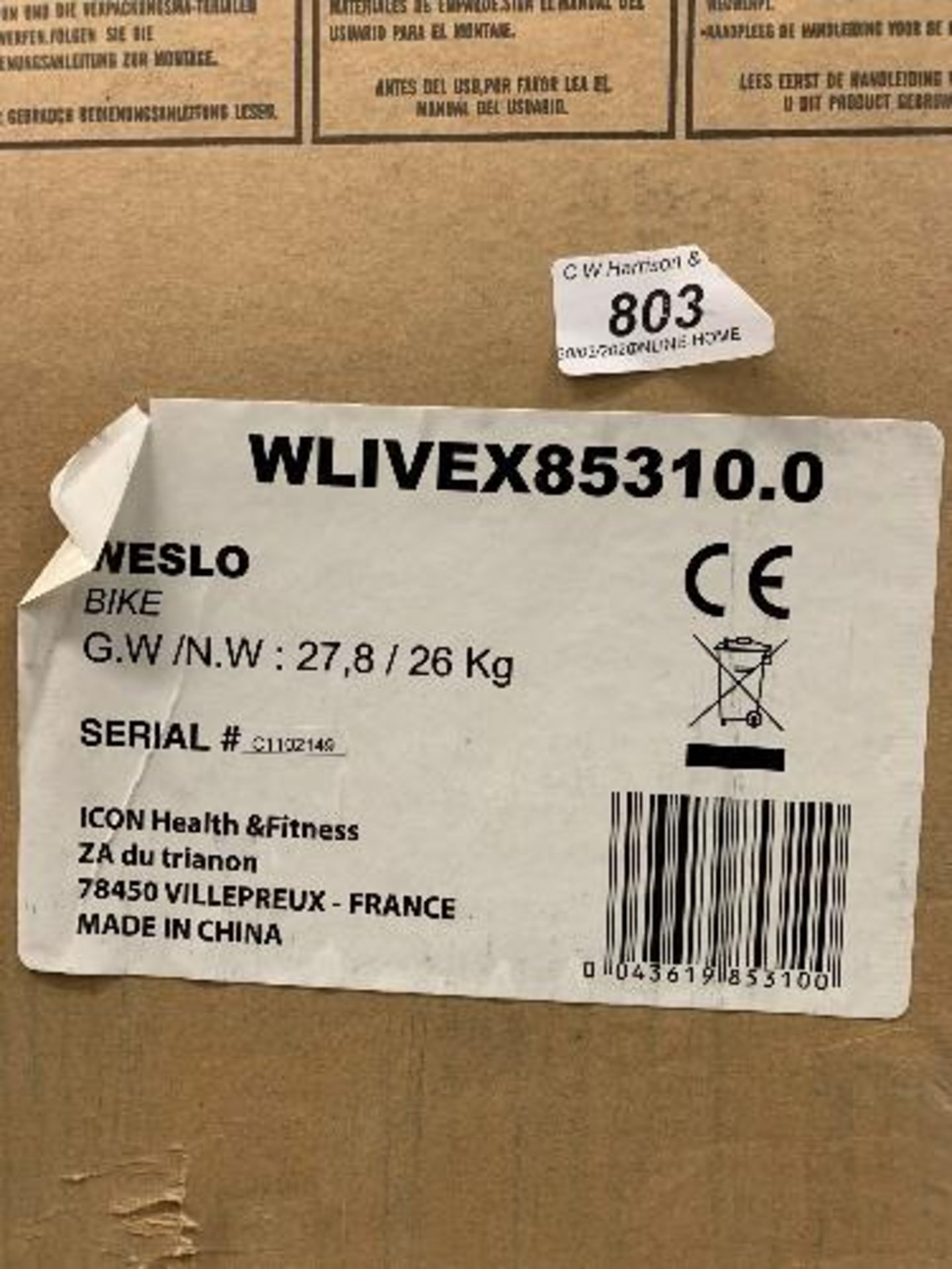 Weslo Easy Fit WLIVEX85310. - Image 2 of 2