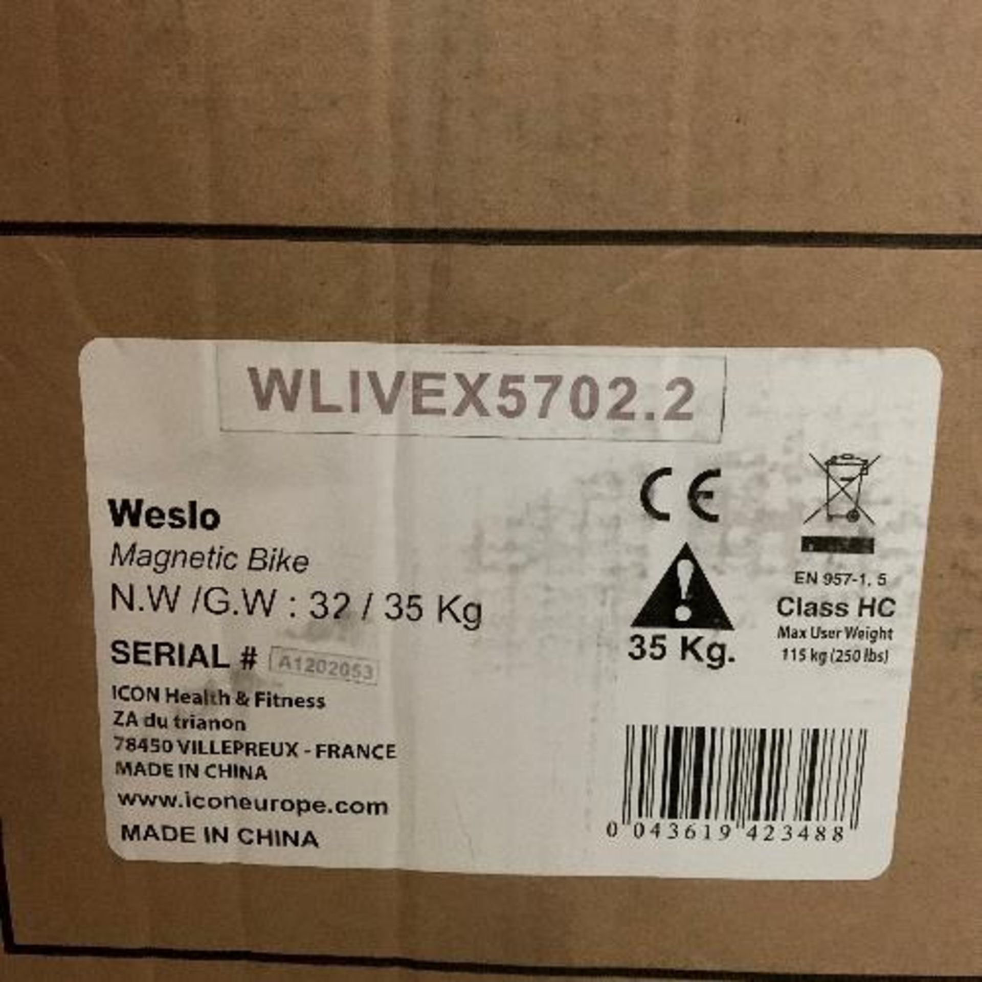 Weslo ELIVEX5702. - Image 2 of 2