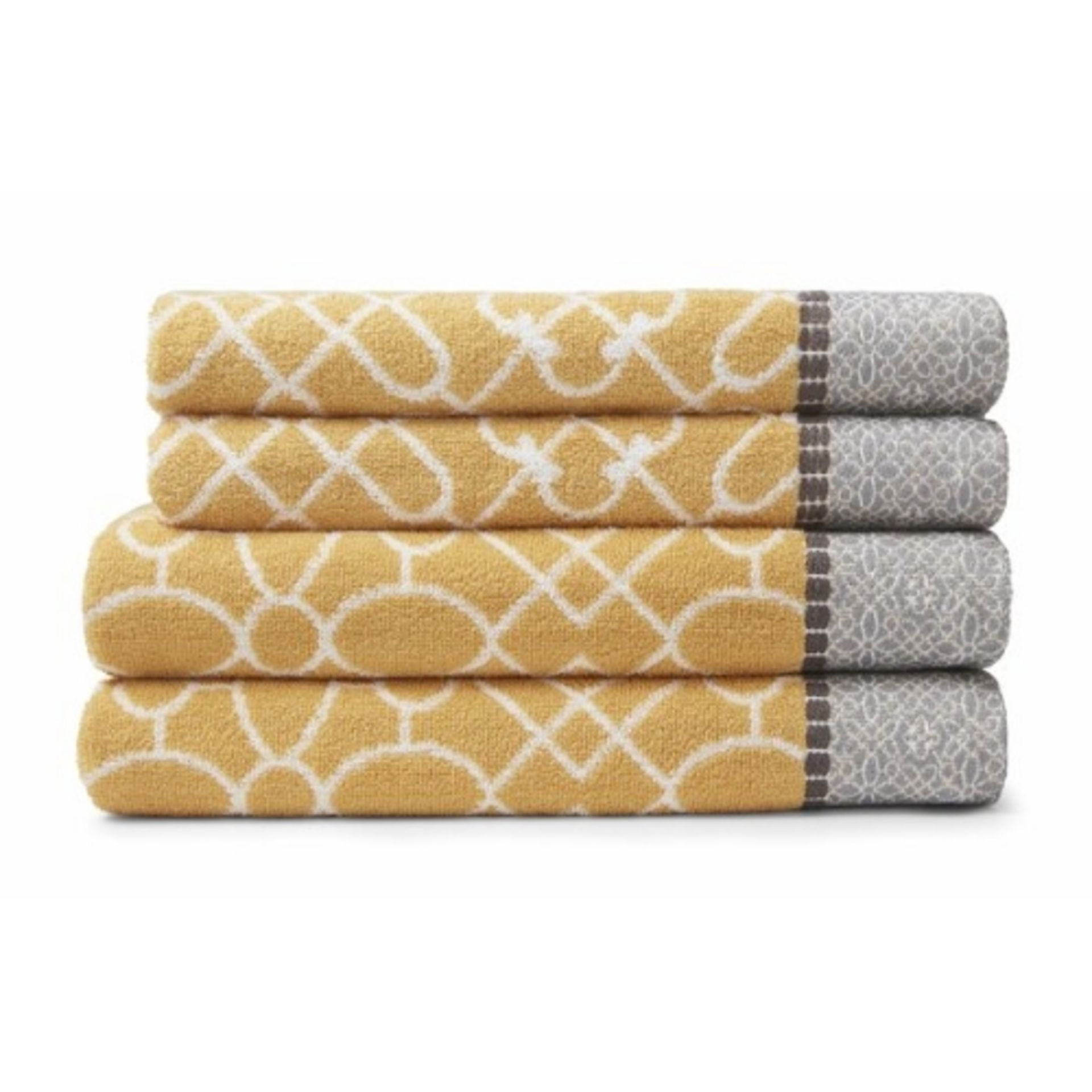 Cassia 4 Piece Towel Set - colour Ochre,