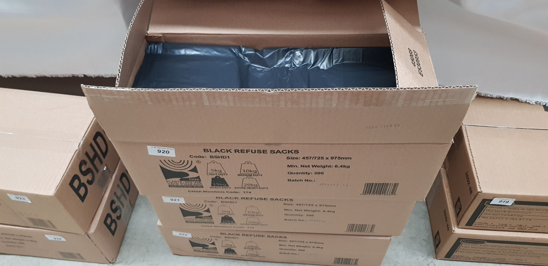 200 HEAVY DUTY BLACK REFUSE SACKS