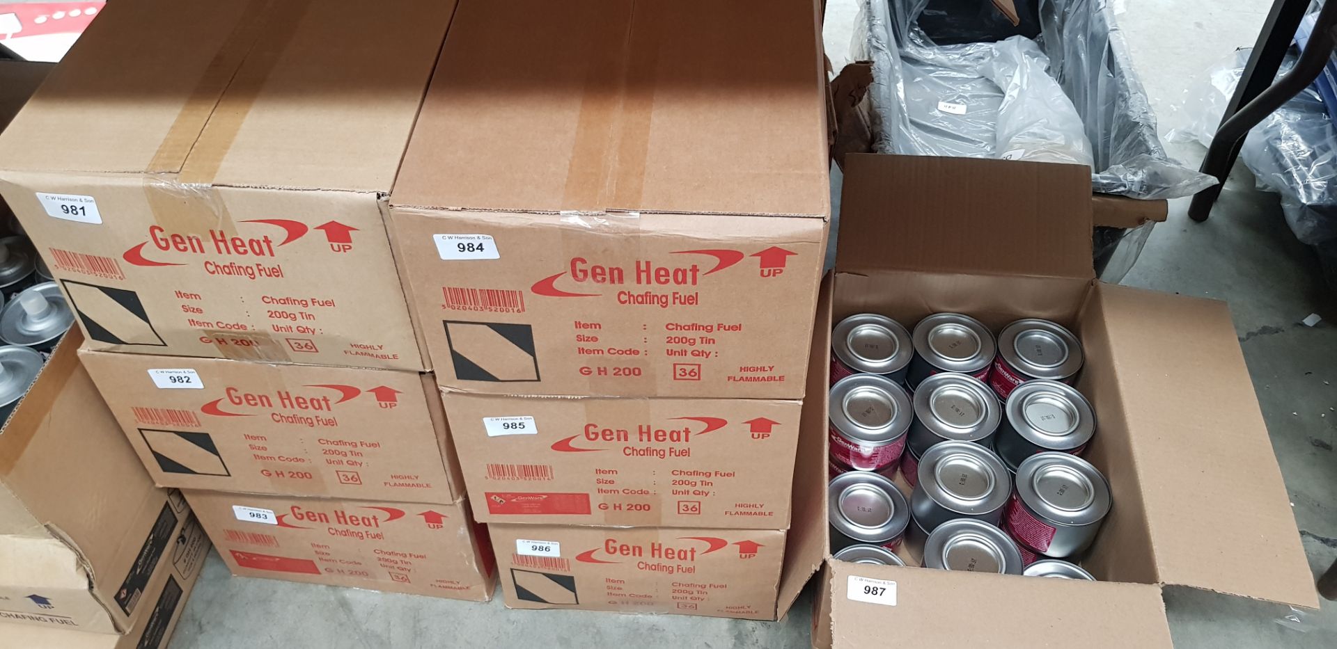 36 x CANS OF CHAFING FUEL