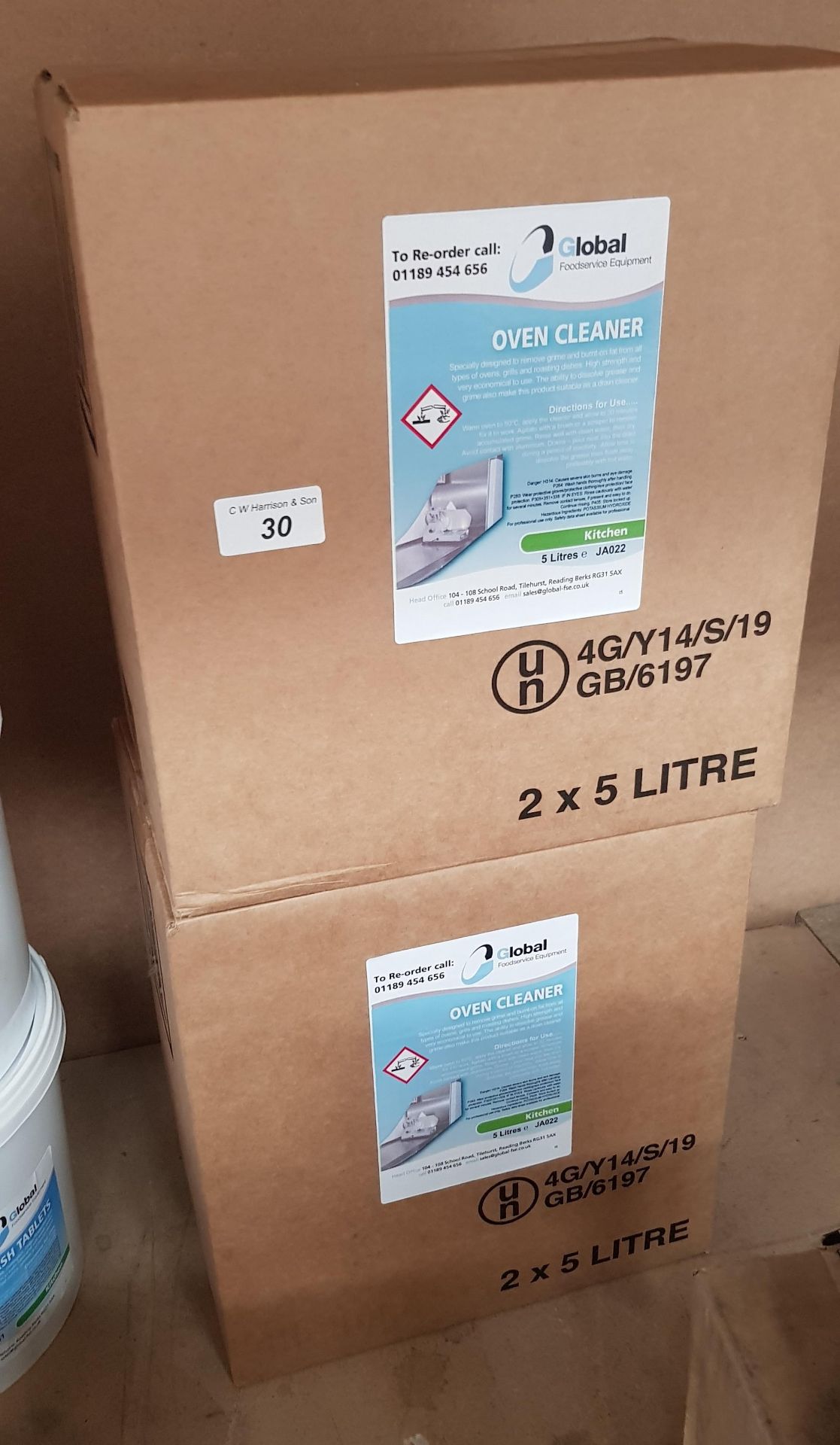 20L OF GLOBAL OVEN CLEANER