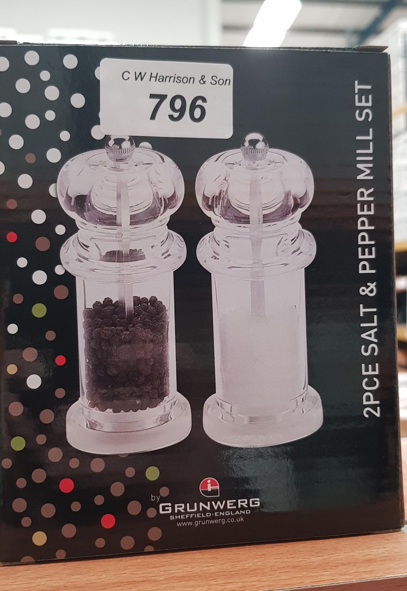 4 X GRUNWERG PROFESSIONAL SALT & PEPPER MILL SETS