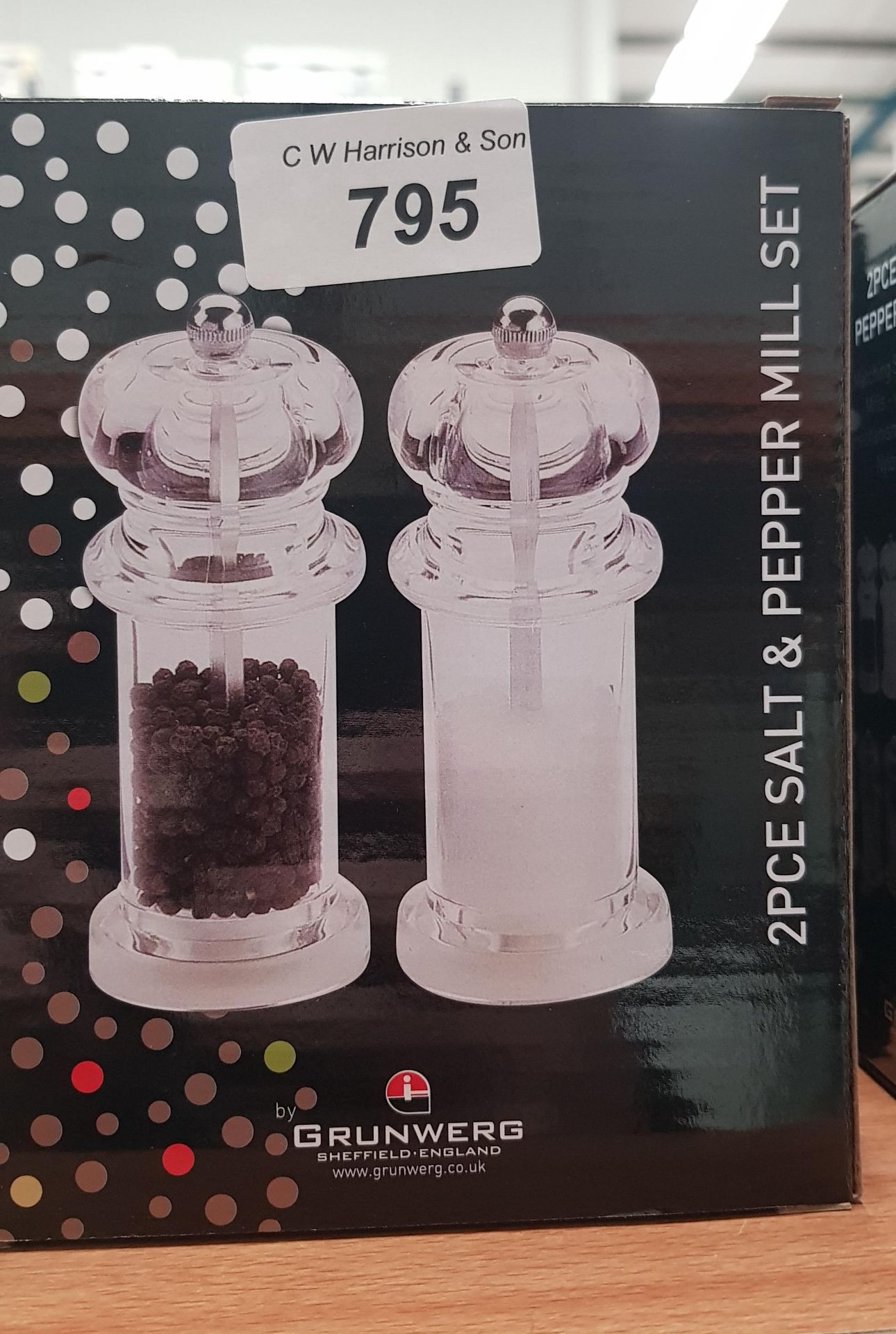 4 X GRUNWERG PROFESSIONAL SALT & PEPPER MILL SETS