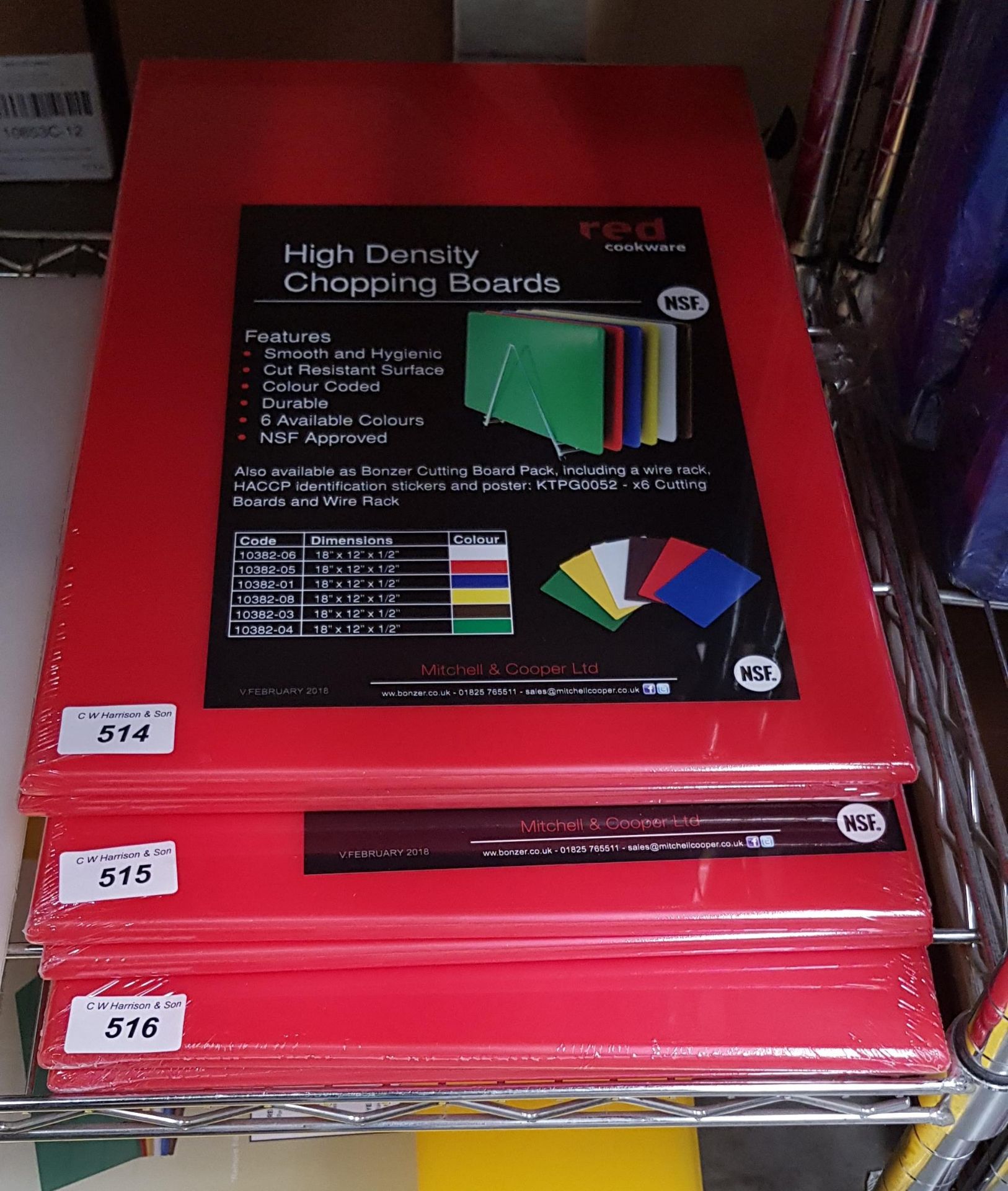 2 X MED SIZED HIGH DENSITY PRO CHOPPING BOARDS RRP £180