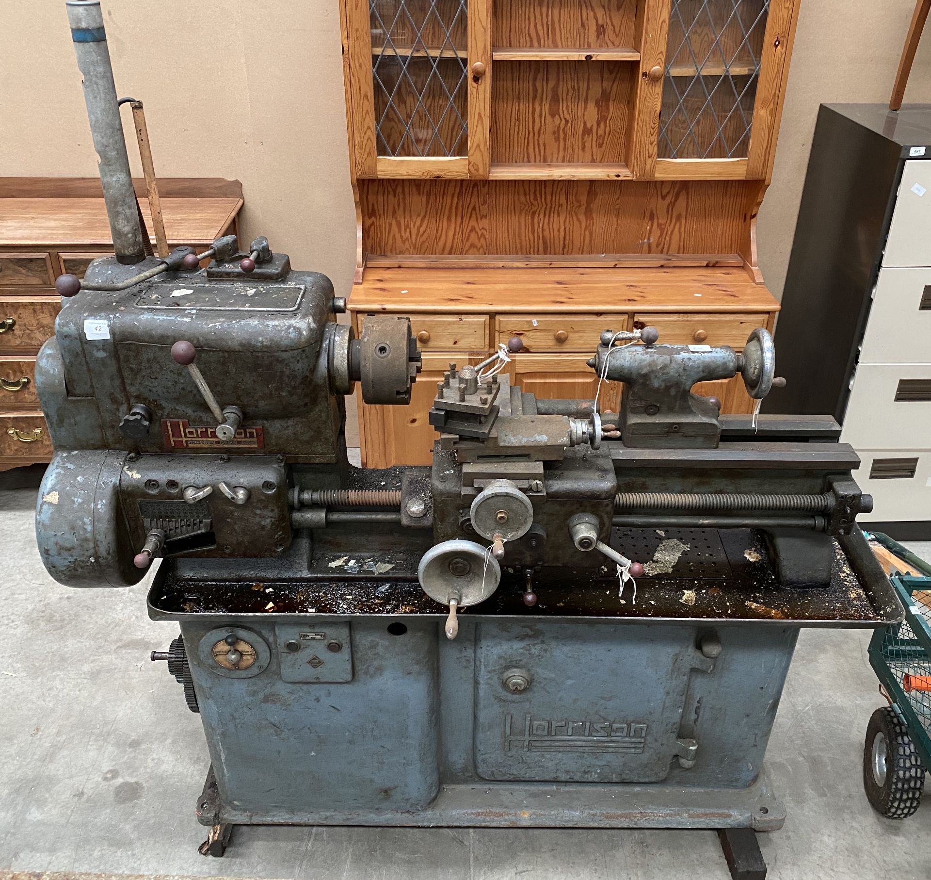 A Harrison centre Lathe (As seen), serial no.