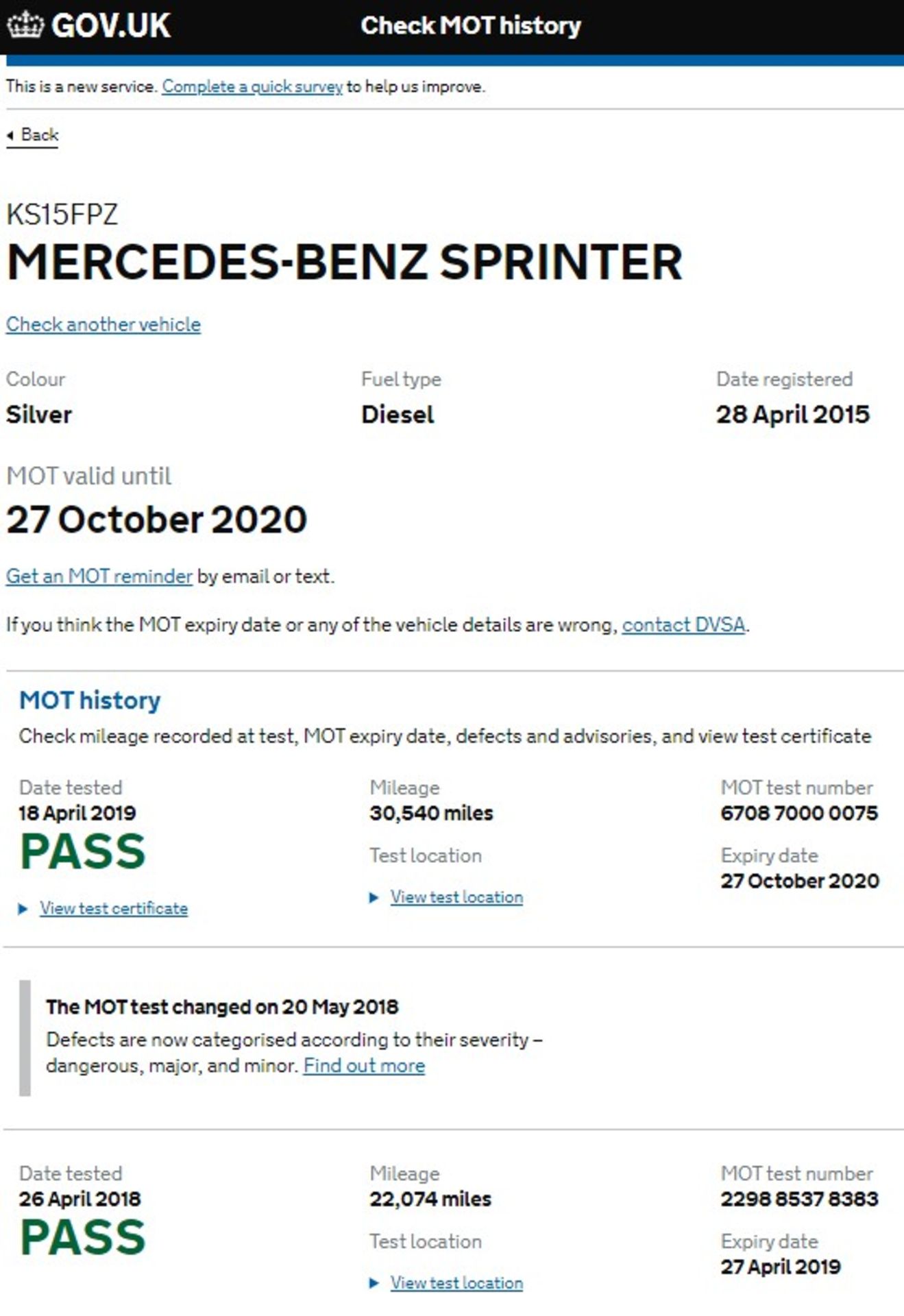 MERCEDES BENZ SPRINTER 313 CDi PANEL VAN - Diesel - Silver Reg No: KS15 FPZ Recorded Mileage: 36, - Image 15 of 22