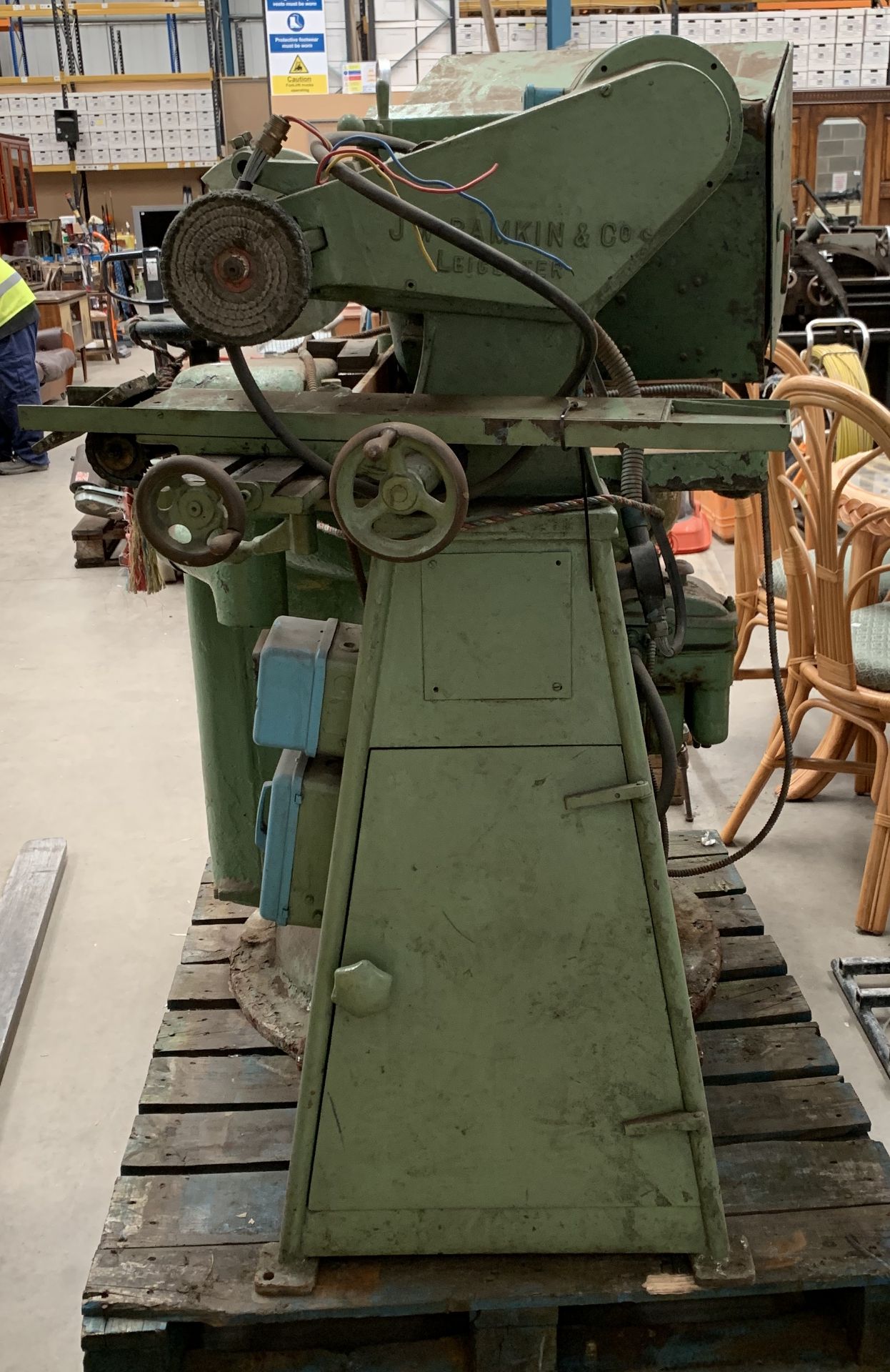 A J W Bamkin & Co Leicester freestanding polisher/grinder,