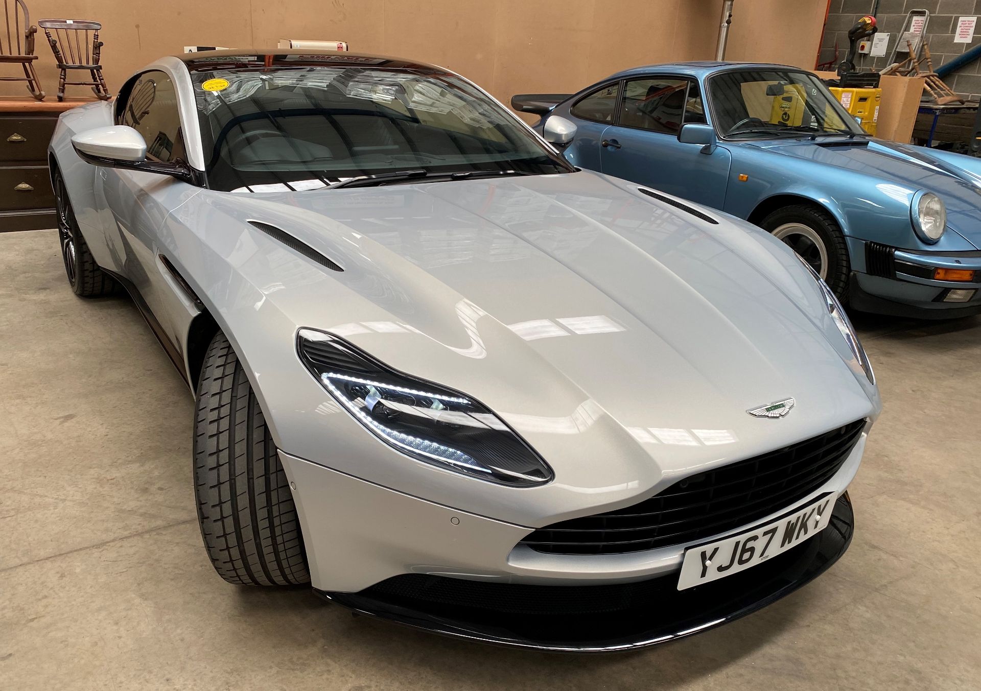 ASTON MARTIN DB11 V8 AUTOMATIC (3982cc) COUPE - 8 speed automatic - petrol - silver - dark