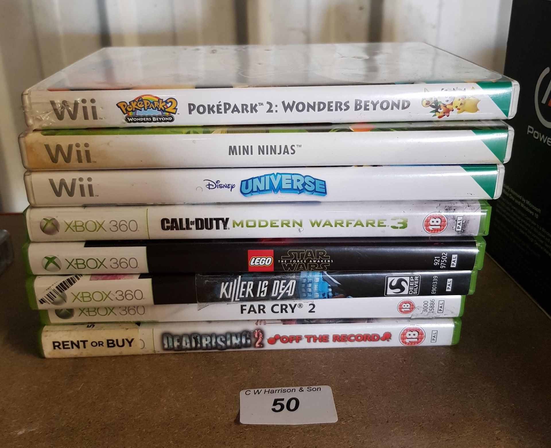 8 X ASSORTED NINTENDO WII / XBOX 360 GAM