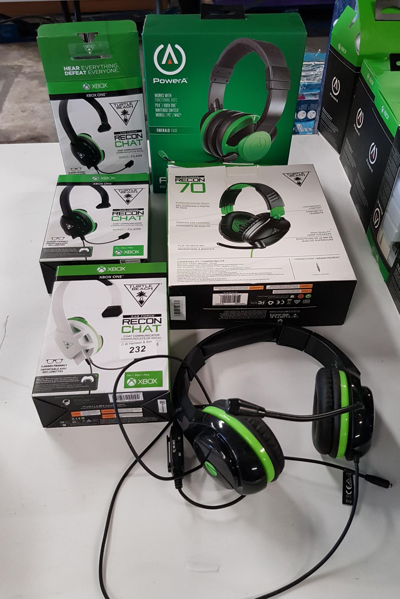 6 X ASSORTED GAMING HEADSETS BY TURTLE B