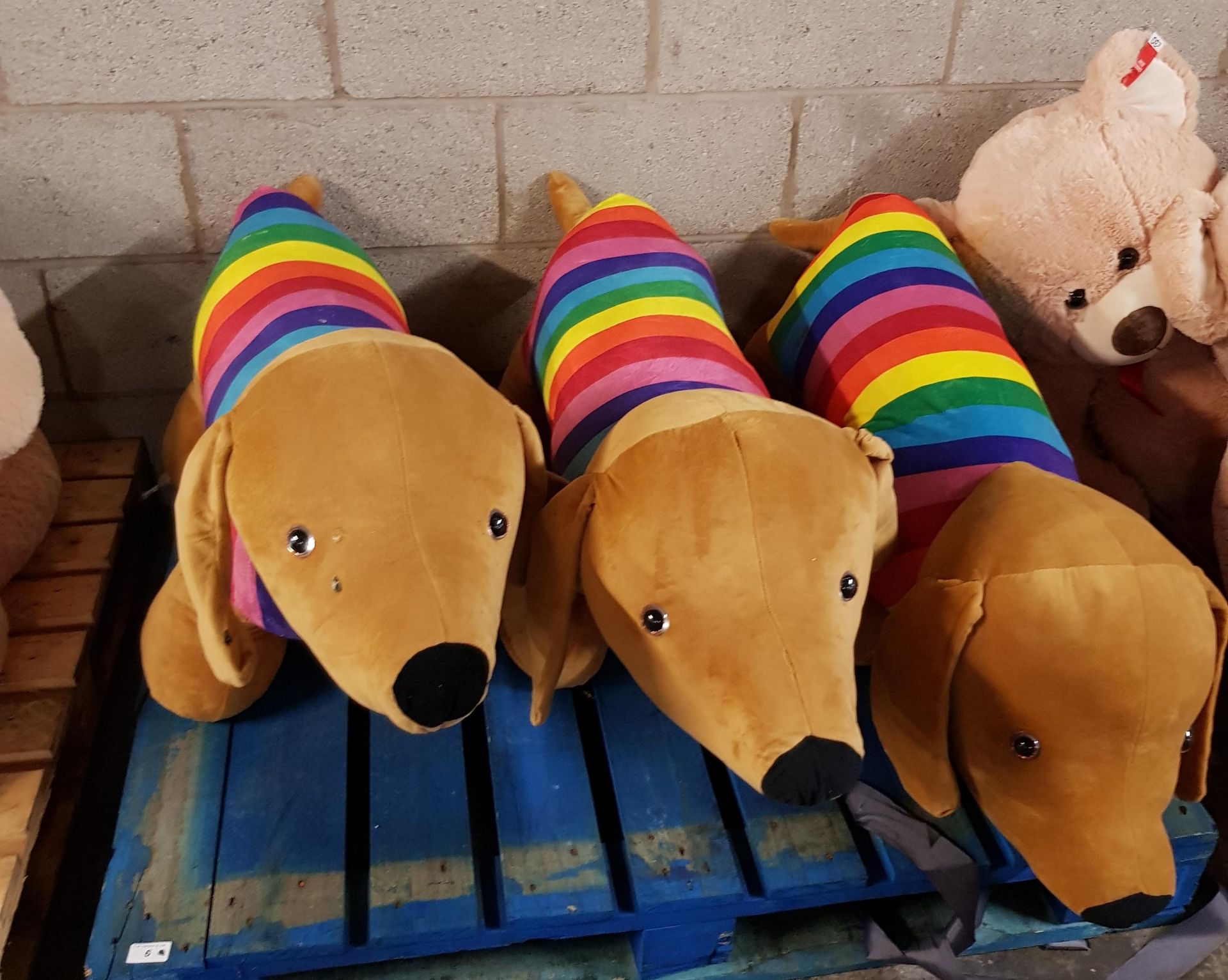 3 x GIANT RAINBOW DOGS