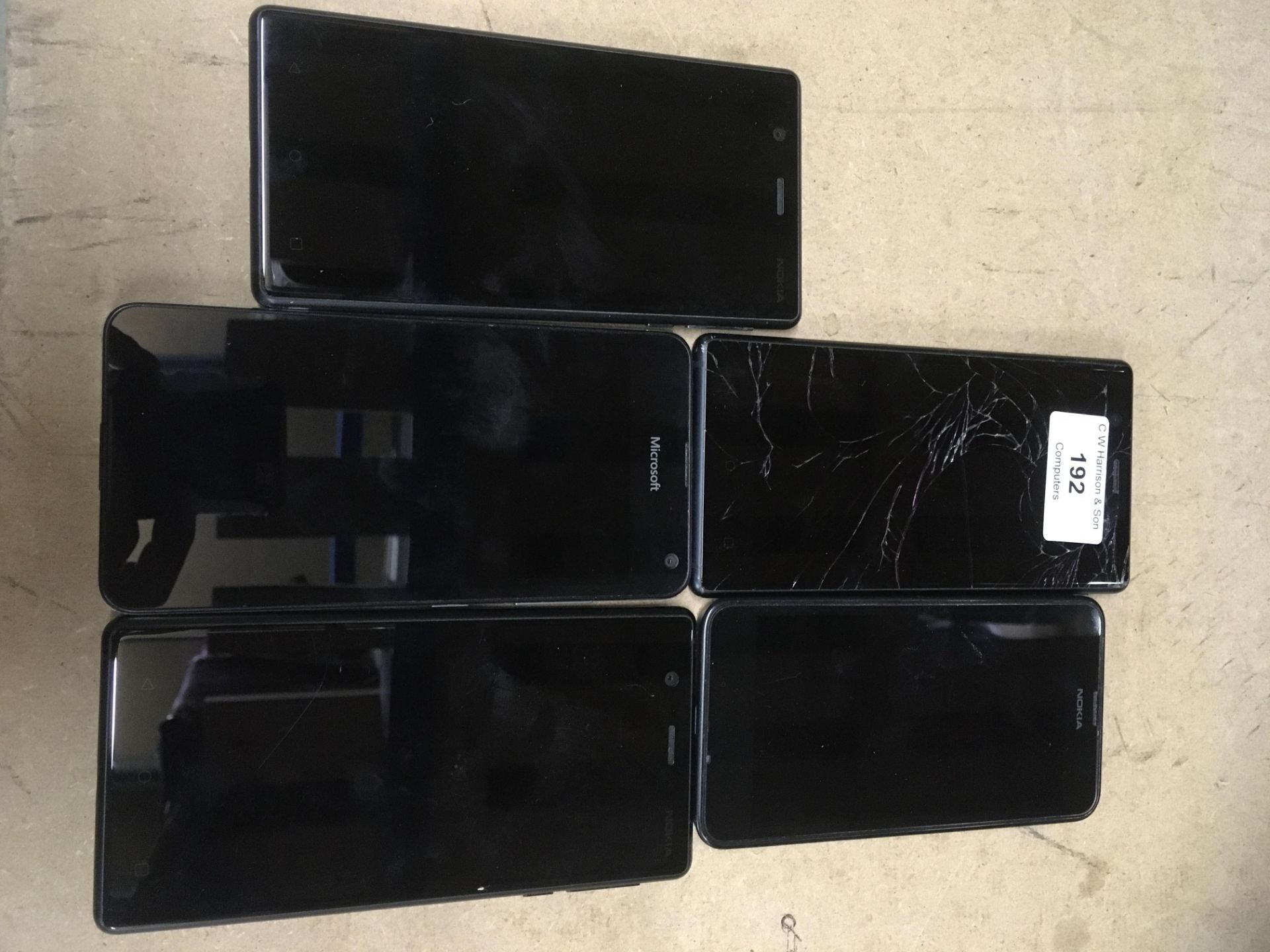 5 x assorted mobile phones by Nokia,