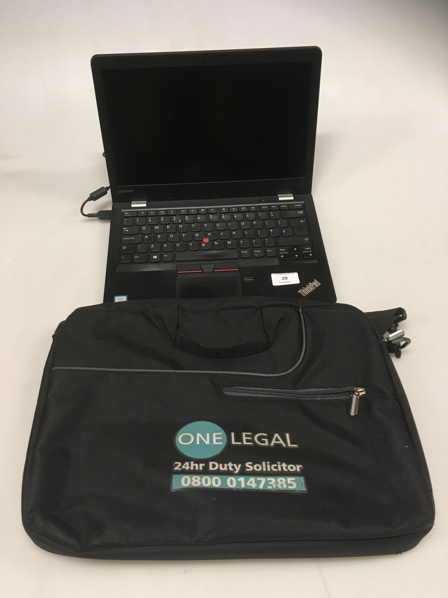 Lenovo Thinkpad 13 laptop computer with power adapter and bag