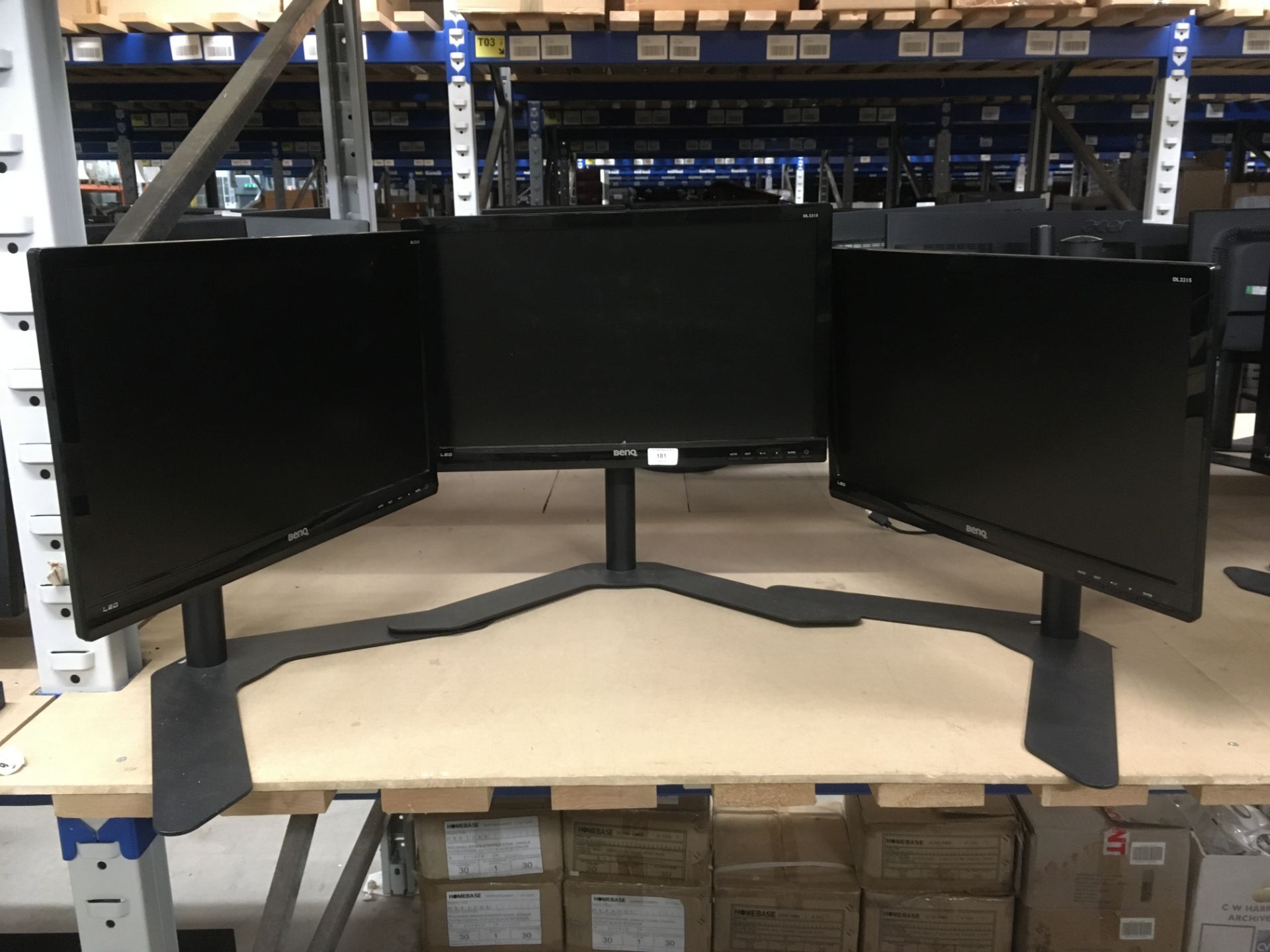 3 x Benq DL2215 22" LCD monitors - no power adaptors complete with stands