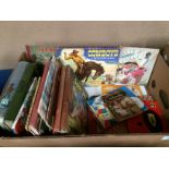 Contents to box - various childrens books and booklets - The Jack and Jill annual 1960,