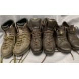 A pair of Zamberlan brown walking boots, size 9?, a pair of Altberg 1009 brown walking boots,