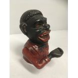 A Jolly Man cast iron novelty money bank - damage to cast by handle