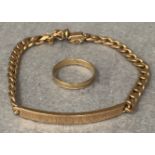 A 9ct gold bracelet, approximate weight 16.