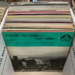 Contents to box - approximately 60 mainly classical LPs, Mendelssohn, Brahms, Beethoven, etc.