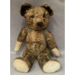 A Chad Valley British Hygienic toys soft toy bear with button label to ear 50cm