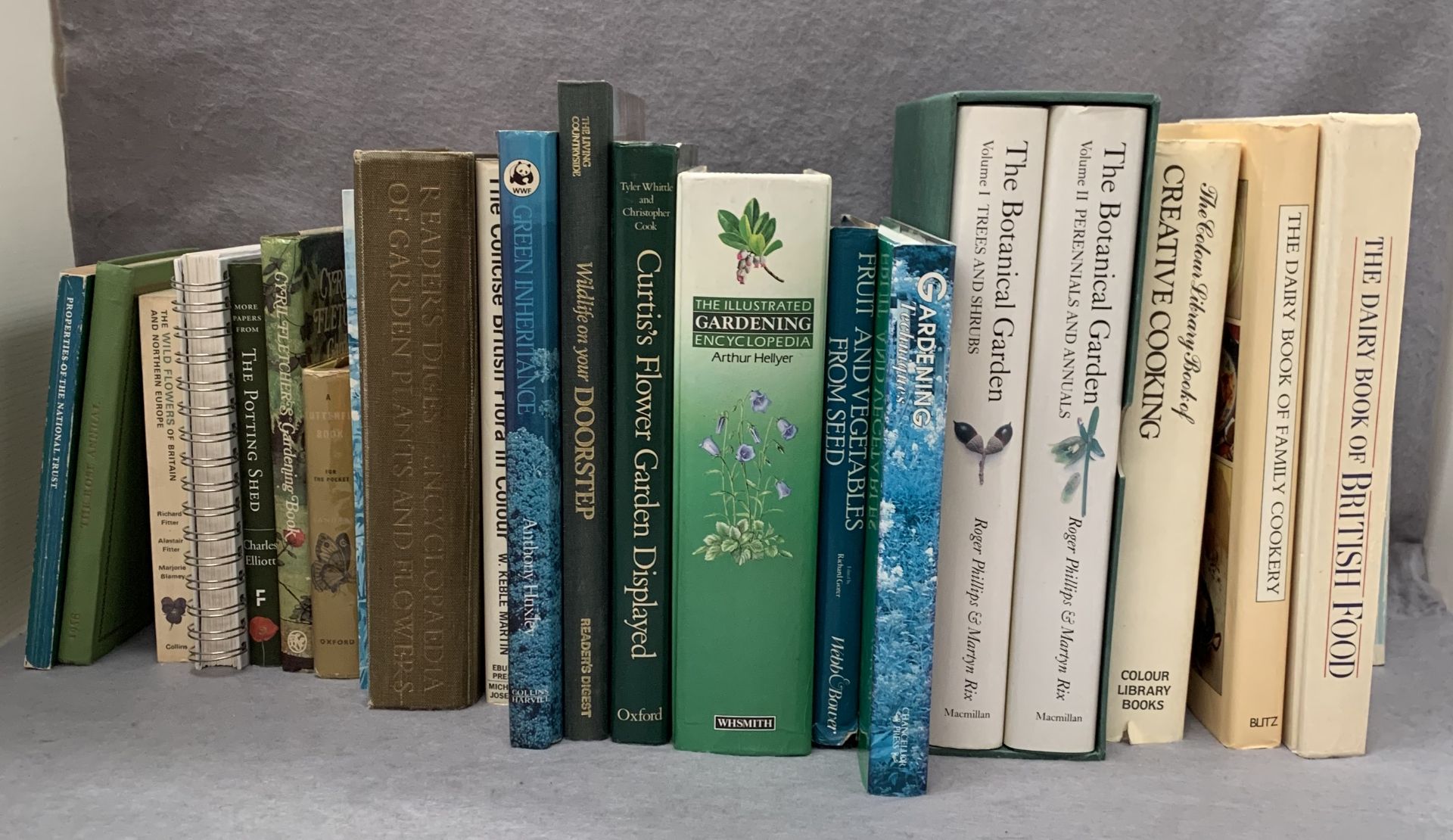 Twenty three books on mainly horticulture and natural history,