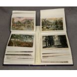 An album containing 84 assorted countryside postcards - GB and world