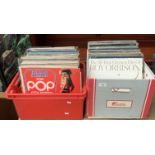 Contents to two boxes, 140 assorted LPs, country and other genres, Roy Orbison, Glen Campbell.