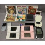 Two Nintendo DS Lites and a small quantity Nintendo DS games etc.