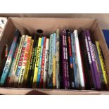 Contents to box 31 vintage childrens TV/music and other annuals circa 1960s/70s The Monkees, Z Cars,