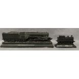 A Classique scale model of 'The Flying Scotsman' made from coal and a Unity Gifts scale model of a