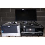 Kyocera and Epson printers and a Dell 18" monitor (3)