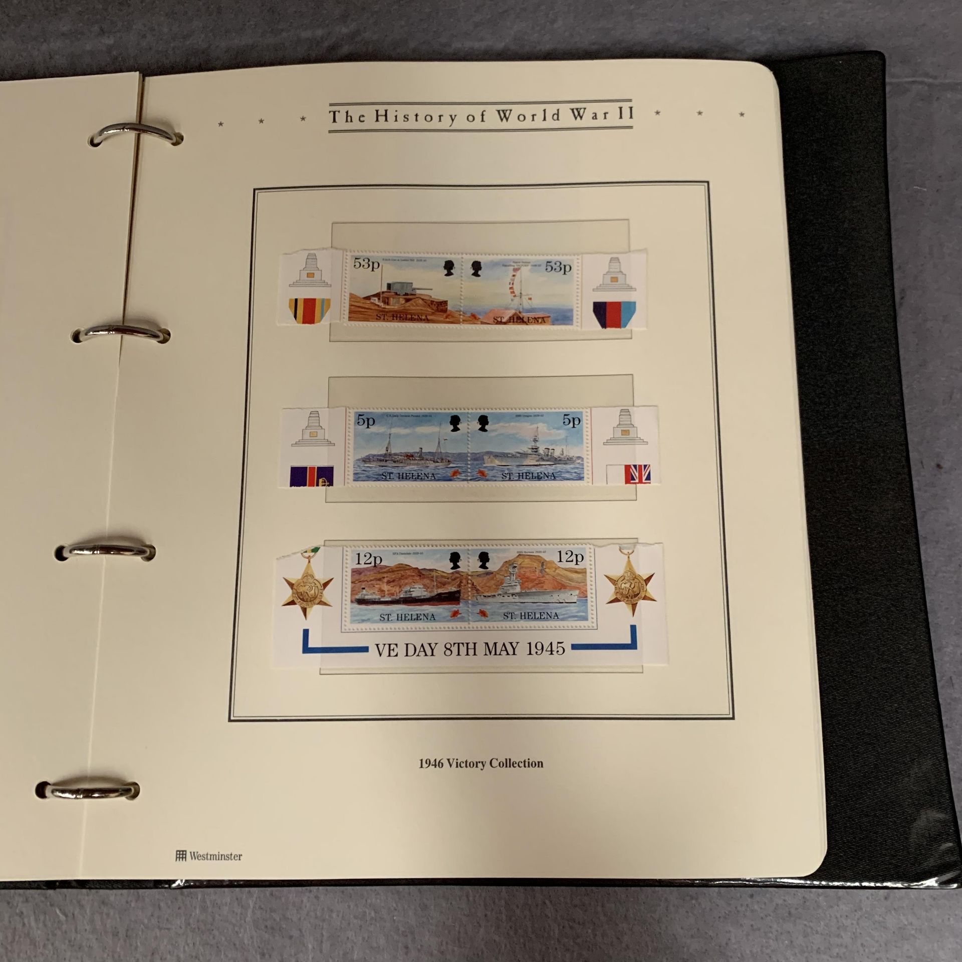 A Westminster album containing The History of World War II stamp and coin commemorative covers - Image 2 of 3