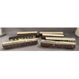 Seven various OO gauge scale model railway coaches (unboxed) (some as seen)