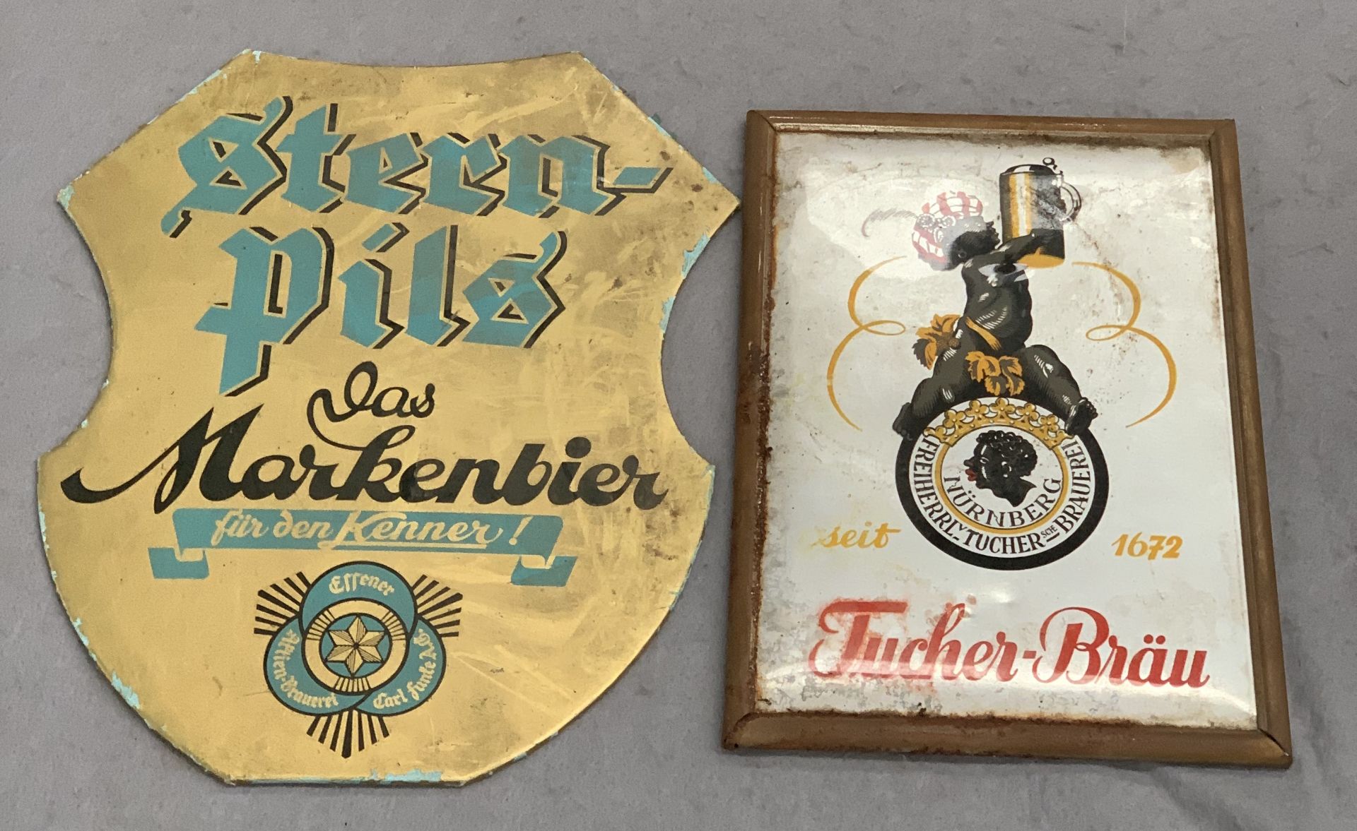 A cardboard advertising sign for Stein-Pils 35 x approximately 30cm, - Image 2 of 2