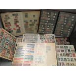 Seven stamp albums and contents,