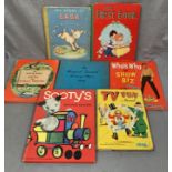 Seven childrens books and annuals - Sooty, Who's Who in Show Business, The Story of Baba etc.