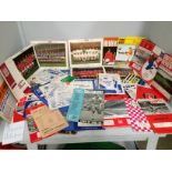 Contents to tray miscellaneous football programmes 1960s/70s Typhoo tea colour team photos,