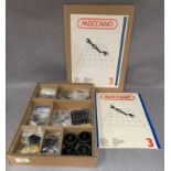 A Meccano No 3 model construction kit complete with leaflet,