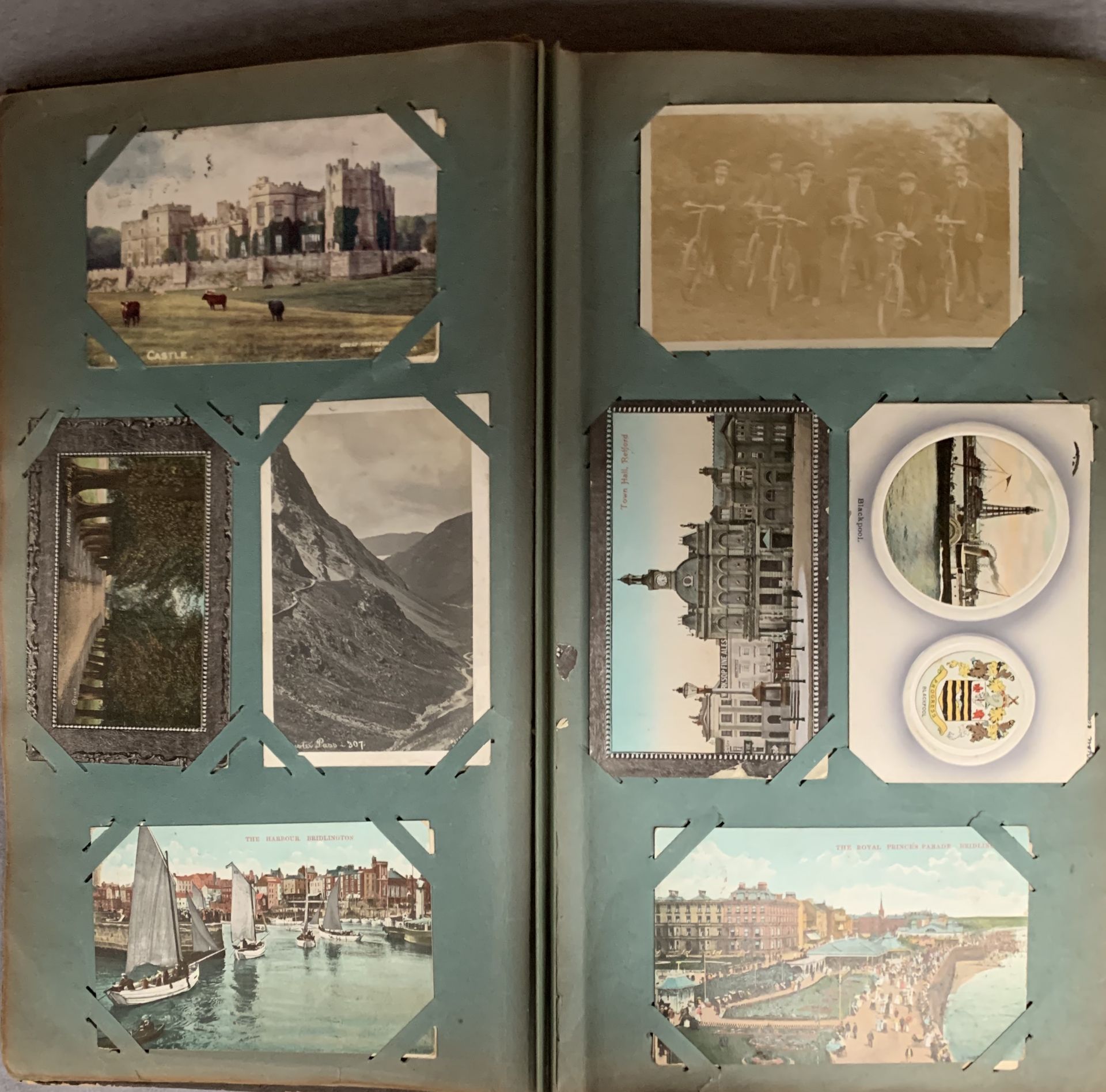 A postcard album containing topographical, humorous social history, greetings, watercolours, - Image 4 of 5