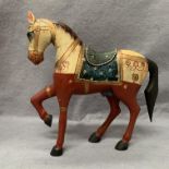 A painted wooden horse,