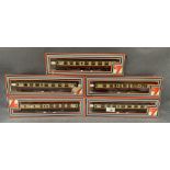 Five Lima OO gauge scale model railway coaches,