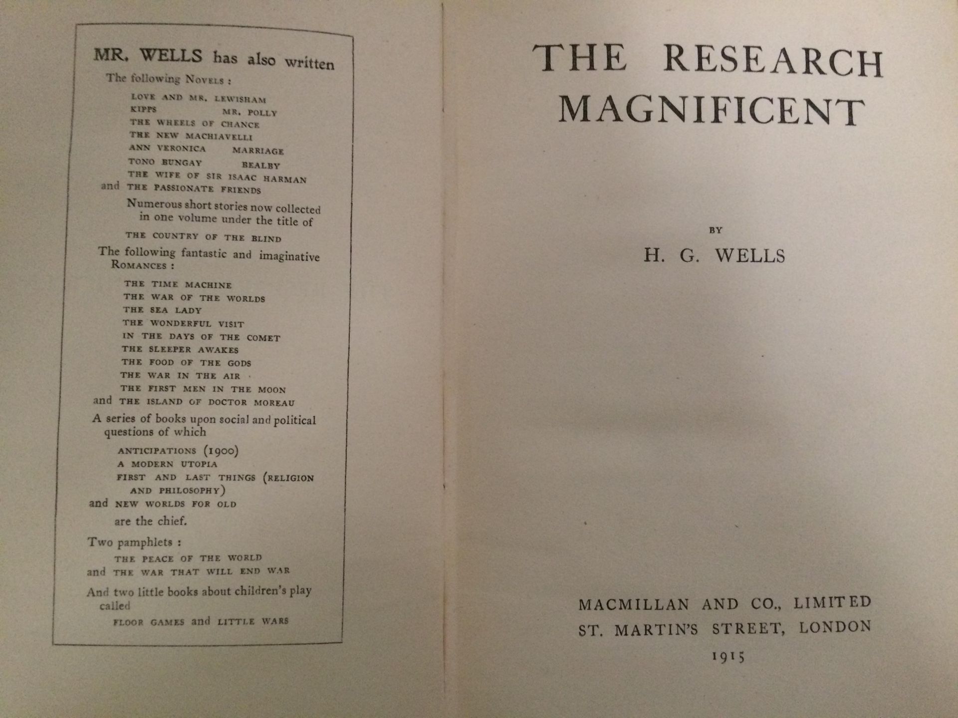 HG Wells 6 books - Marriage 1st Edition, 1912 published by Macmillan & Co London, - Image 5 of 7