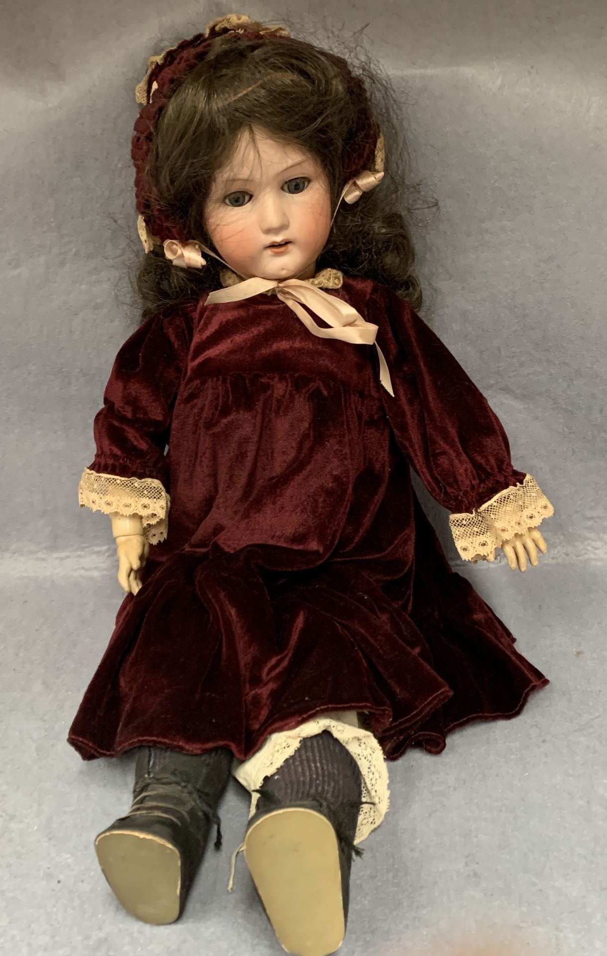 A bisque head doll marked Heubach Koppelsdorf 950S,