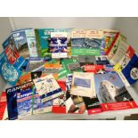 Contents to tray - a quantity of football programmes including International games (includes