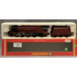 A Hornby OO gauge scale model train LMS Duchess of Sutherland 6233 (complete with box but box