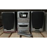 A Goodmans MS388 CD Microsystem complete with two speakers,